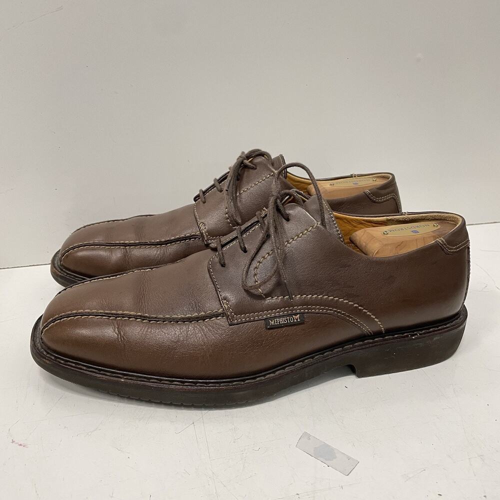 Mephisto Mens Air Relax Goodyear Welt Brown Oxford Leather Shoes Men's US 10